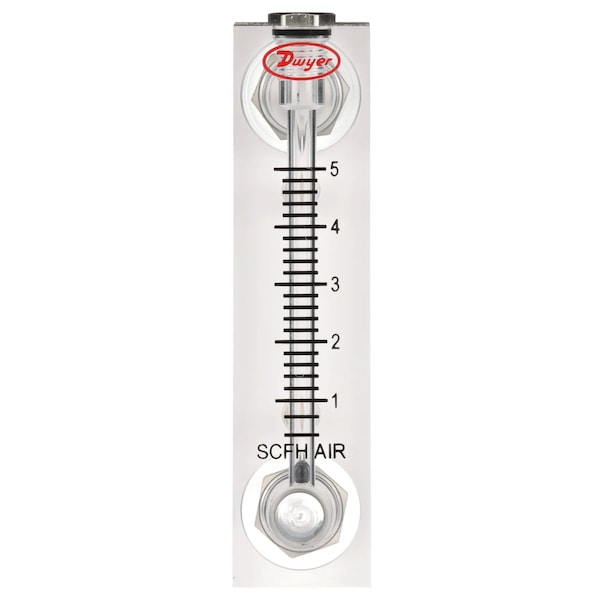 Flowmeter, range .6-5 SCFH air.